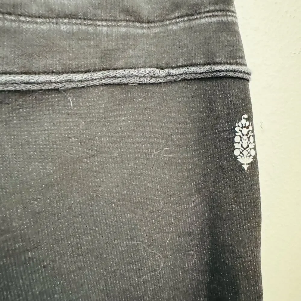FP FREE PEOPLE MOVEMENT Acid Washed Black Grey Kyoto Leggings Sweats Pants S